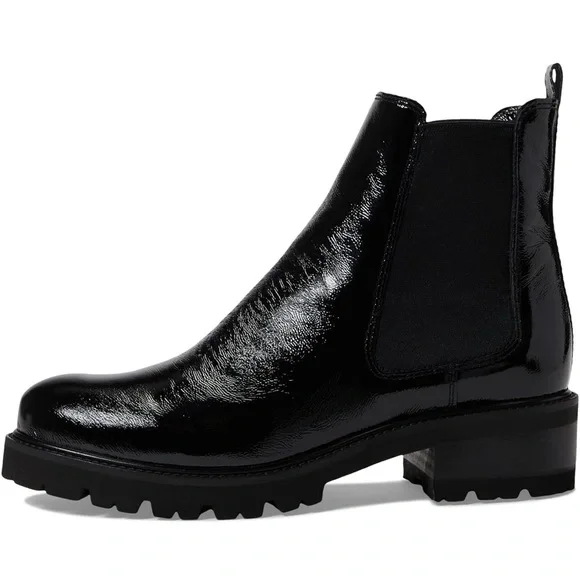 C La CANADIENNE Patent Leather Black  Boots, Size 9 - Picture 3 of 14